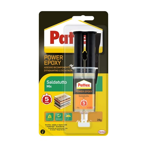 Pattex Power Epoxy Saldatutto Mix 5 minuti, forte Colla epossidica bicompon 0LnJ