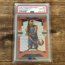 2020 Panini Prizm WNBA #90 Satou Sabally Ruby Wave PSA 10 New York Liberty