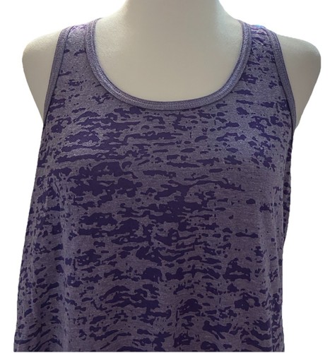 Damen-Tanktop Größe Large lila Burnout Yoga Activewear Y2K entspannte Passform Sport - Bild 2 von 13