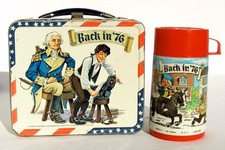 Vintage Back in '76 Bicentennial Aladdin Metal Lunch Box & Thermos