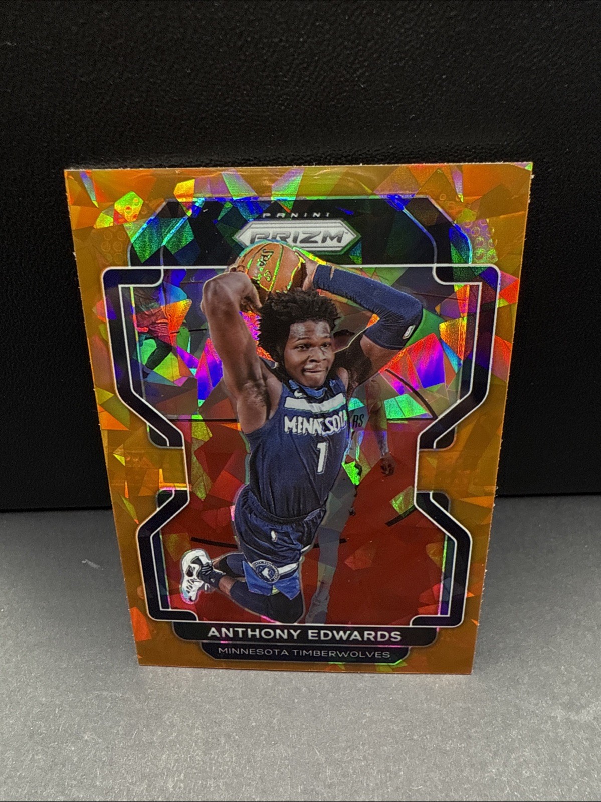 🔵 2021-22 Panini Prizm ANTHONY EDWARDS Orange Cracked Ice #37 Timberwolves