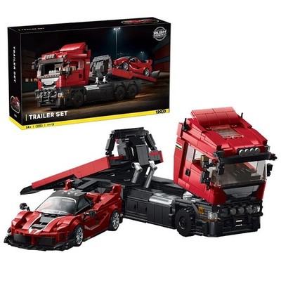 Anhänger-Set (MAN LKW +Ferrari PKW) 1728-teilig 12GO Baustein-Set NEU