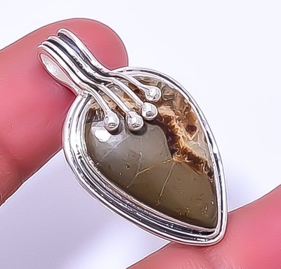 Septerian Stone Handmade 925 Sterling Silver Jewelry Pendant 1.56'' P50