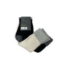 NEW All In Motion Ivory Black Colorblock Lightweight Knee High Socks Size 4-10