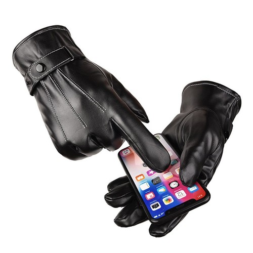 Herren Leder Handschuhe Lederhandschuhe gefüttert Winterhandschuh Warm Neu - Bild 4 von 10