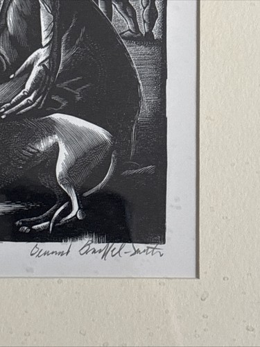 Grabado en madera original Bernard Brussel-Smith 1948 "Descenso" 39/50 - Imagen 2 de 12