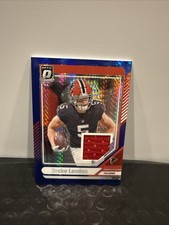 2024Panini Donruss Optic Donruss Threads Drake London  #DTB-DLN Blue Hyper Prizm