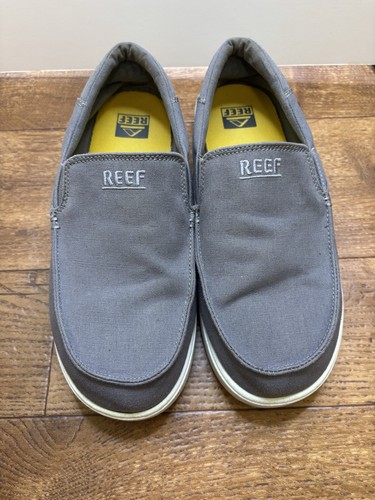 Reef Swellsole Vibes Kids Gray Grey Slip on Sneakers Size 7 - Picture 2 of 8