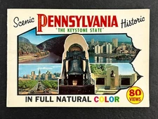 1960s Scenic Pennsylvania Keystone State 80 Color Photos Vintage Travel Booklet