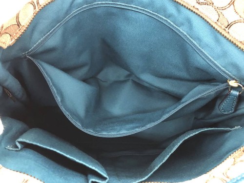 [Near Mint] Coach F55364 Signature Canvas Tote Bag Outline Signature Zip Top - Bild 10 von 10