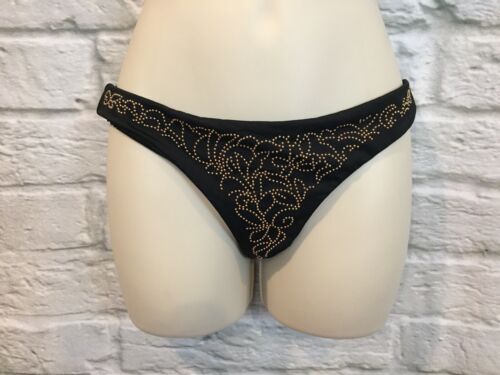 Parte inferior de bikini para mujer Beach Riot negro cuarzo bronce cobre cañón talla M - Imagen 2 de 6