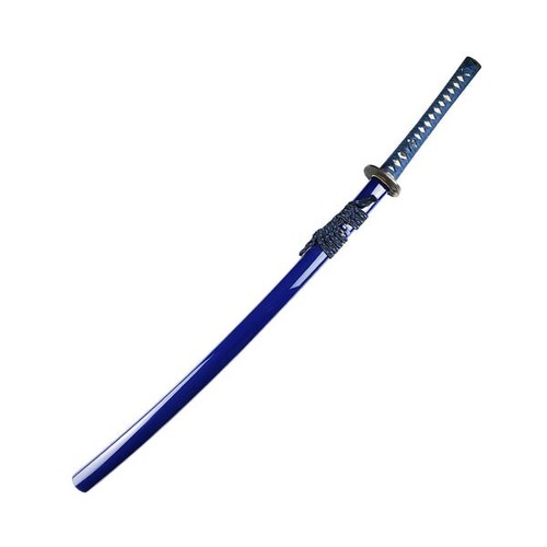 40" Musashi Gold Series Umigame Hand Forged Katana Samurai Sword (Blue) - Picture 3 of 7