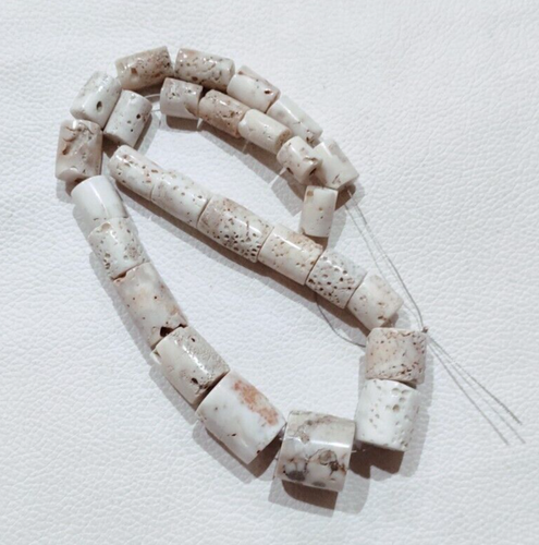 Cuentas de coral blanco natural vintage piedras preciosas sueltas Japón cuent... - Imagen 8 de 10