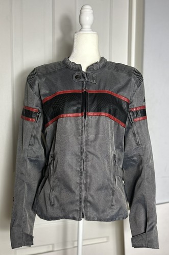 Speed & Strength Womens Vintage Black/Red Armored American motorcycle Jacket - Picture 1 of 10