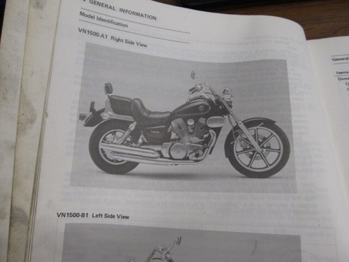 87 Kawasaki VN 1500 Classic OEM Service Manual PN - Picture 4 of 5