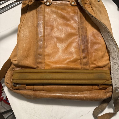 Beckmann Norwegian Day Pack Backpack Norway Vintage Brown Leather Rucksack - Picture 4 of 9