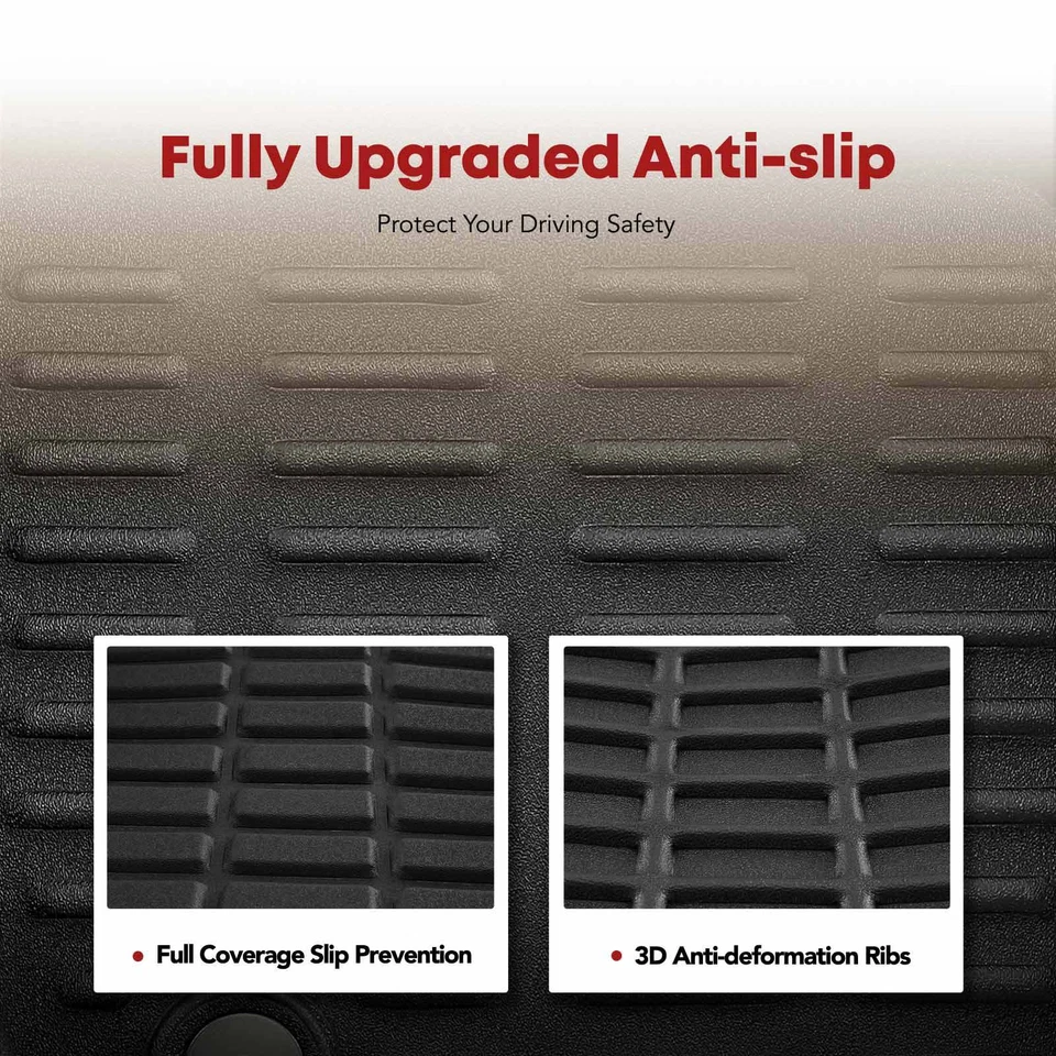 3Pcs Front & Rear Black Floor Mats Liner for Lincoln MKC 2015-2019 Sport Utility - Image 4 of 4