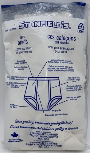 Vintage Stanfields Men’s Briefs Size Medium 2 Pack Zellers Made In Canada - Picture 4 of 12