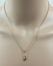 Gold Silver Pendant Chain Diamond Necklace Womens Jewellery