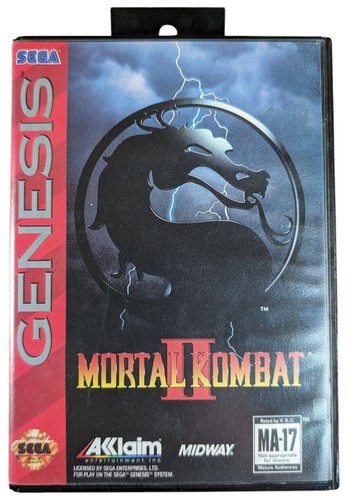 Mortal Kombat II Sega Genesis 1994 Completo CIB Probado Midway Acclaim De colección
