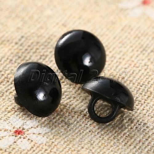 100Pcs Mushroom Domed Round Buttons Sewing Shank Craft DIY Bear Doll Eyes Type - Picture 14 of 24