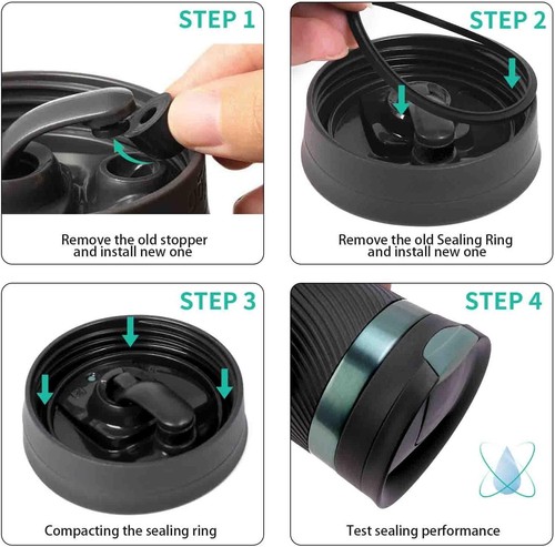Seal Replacement and Rubber Stopper for Contigo Snapseal Coffee Travel Mug, 10 P - Picture 4 of 8