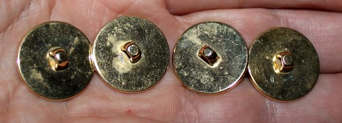 BURBERRY PRORSUM KNIGHT REPLACEMENT BUTTONS GOLD TONE LOT OF 4 - Picture 5 of 5