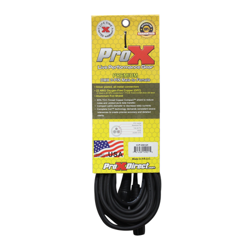 Pro X 25 Ft. DMX XLR3-M to XLR3-F Premium Cable - Picture 3 of 3