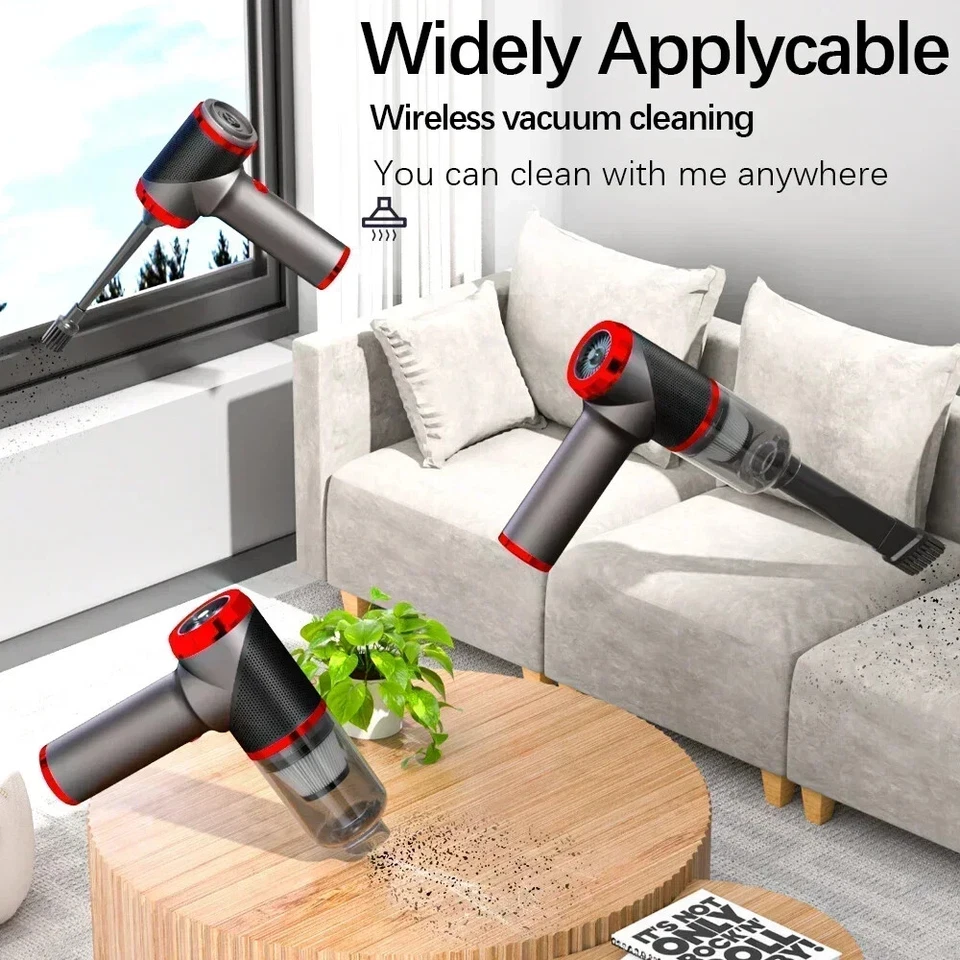 Car Vacuum Cleaner Powerful Machine Mini Wireless Portable Handheld For Home New - Image 4 of 4