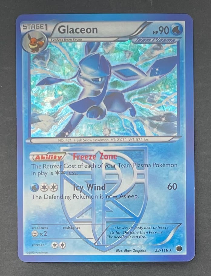 Pokémon Card Glaceon 23/116 Plasma Freeze - Lightly Played