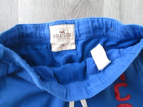 VTG Y2K HOLLISTER HCO BLUE STITCHED SPELLOUT SWEATPANTS MENS SIZE M HEAVYWEIGHT - Picture 5 of 7