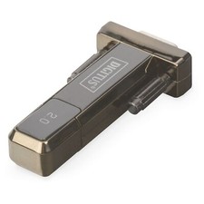 Digitus USB 2.0 Adapter, USB-A Stecker > Seriell RS232 Stecker, schwarz