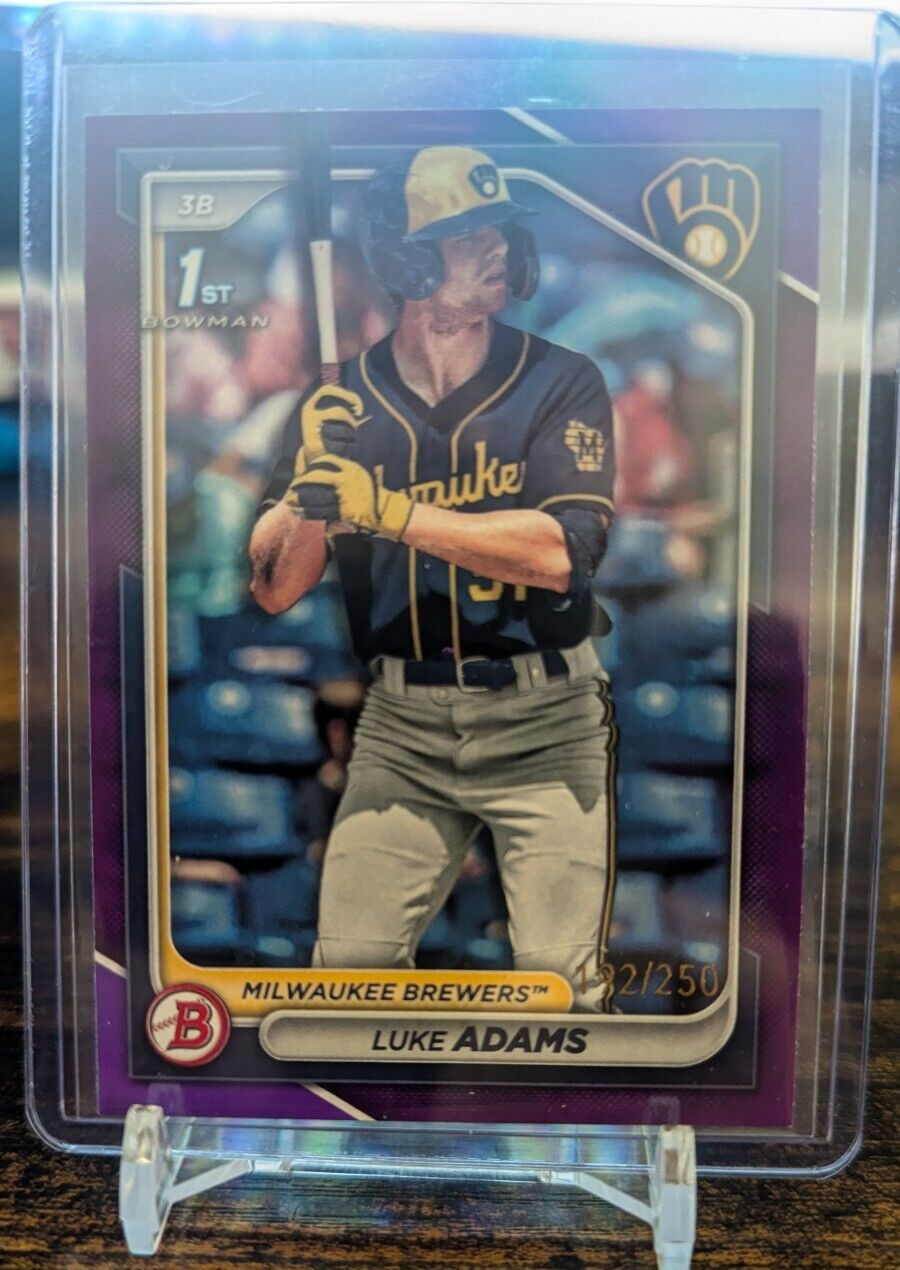 2024 Bowman - Chrome Prospects Purple Refractor #BCP-50 Luke Adams /250 (RC)