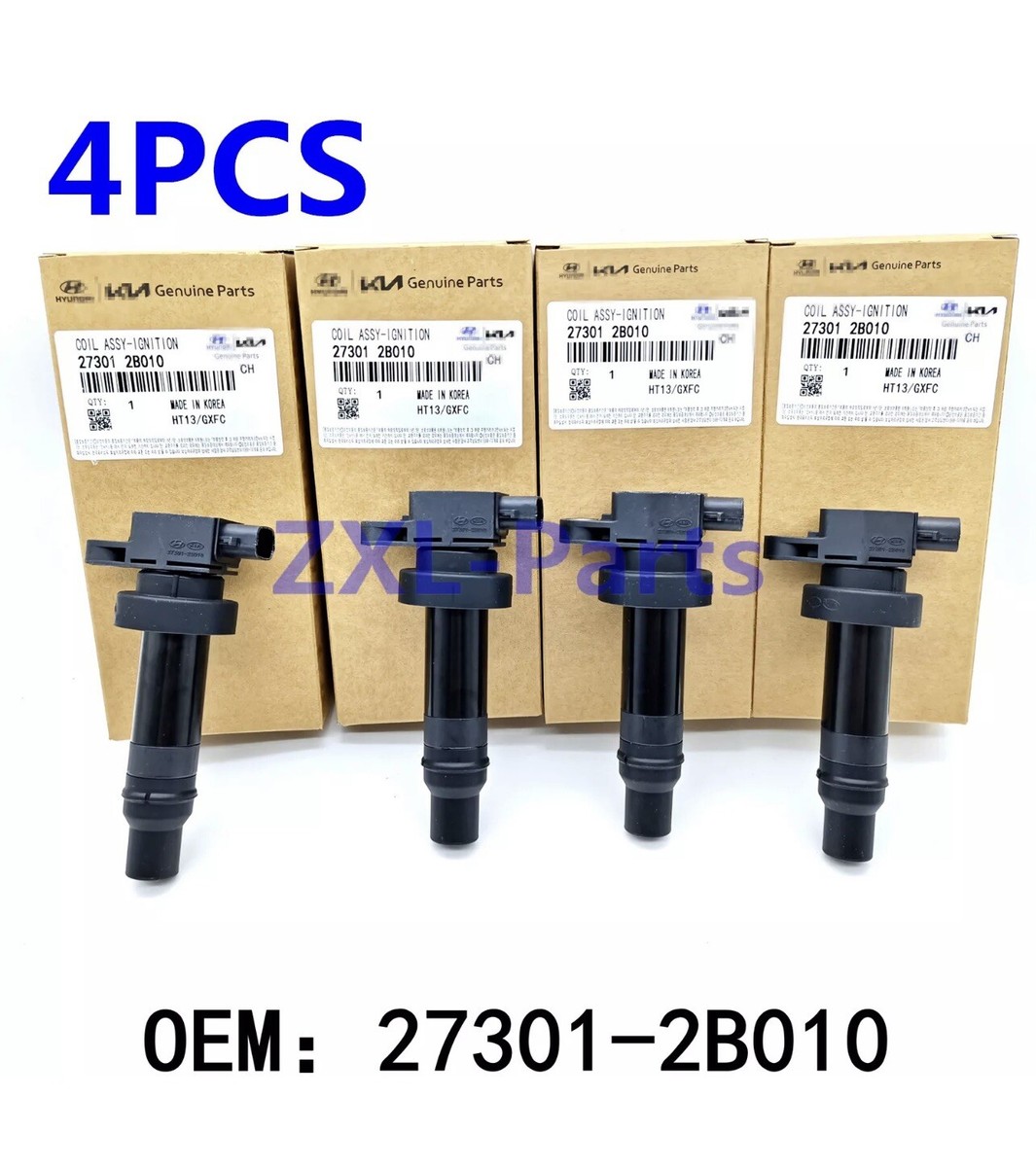 273012B010 4pcs Genuine Ignition Coil For 10-18 Hyundai