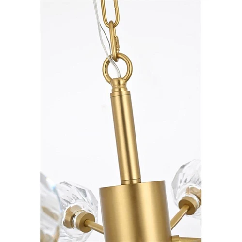 Elegant Lighting Graham 12-Light Modern Crystal/Iron Pendant in Gold - Picture 7 of 8