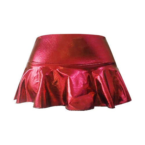 Womens Pantent Leather Mini Skirt Micro Skirt with Inside Panties Nightwear Club - Picture 8 of 30