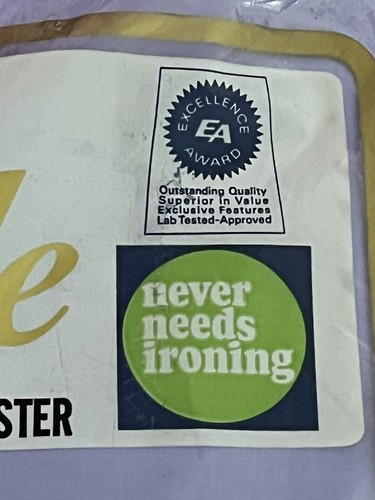 Vintage Montgomery Ward Doppelgröße flaches Blatt Perkal ohne Eisen Lavendel Lila - Bild 2 von 7