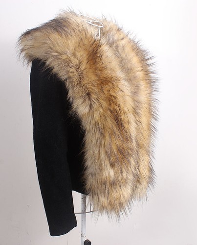 Kunst Waschbär Pelz Schal für Damen Winterjacke Mantel Pelz Dekor Halstücher Schal Kragen - Bild 27 von 30