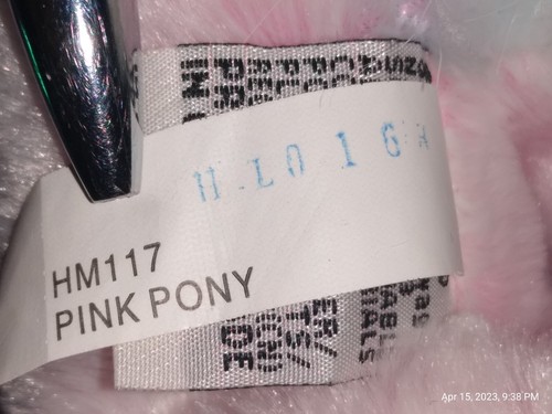 🦄Ganz Webkinz "Pink Pony* Fluffy White Mane Tail Sparkly Pink Feet HM117 Plush! - Picture 13 of 14