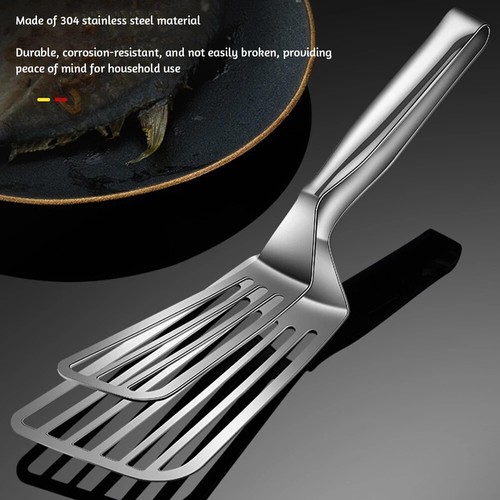 Steak Clamp Stainless Steel Food Clip Tongs Bread Meat Kitchen Cooking Tool BBQ - Picture 5 of 10