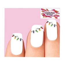 Waterslide Holiday Nail Decals Set of 20 - Christmas Lights