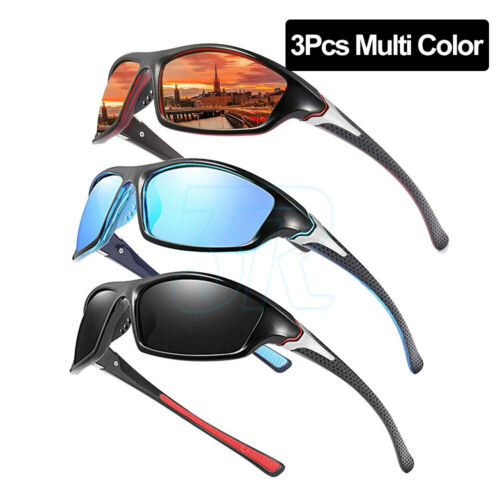 Men Sunglasses UV400 Polarized Glasses Fishing Sports Driving WrapAround Eyewear - Picture 14 of 14