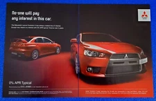 2010 MITSUBISHI LANCER EVOLUTION X ORIGINAL 2 PAGE PRINT AD JAPANESE STYLE ICON