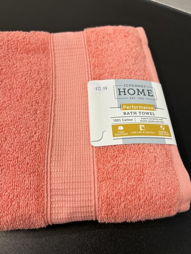 Jc Penny Home Performance Bath Towel 100% Cotton 30 In X 54 in - Picture 4 of 5