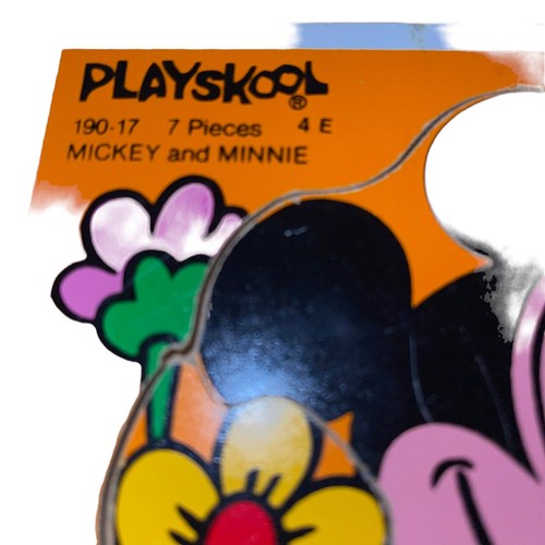 Vintage Playskool Wooden Puzzles 2 Mickey & Minnie Miss Piggy & Kermit USA - Picture 9 of 9