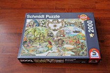 SCHIMDT EXOTIC WORLD MAP 2000 PIECE JIGSAW PUZZLE.