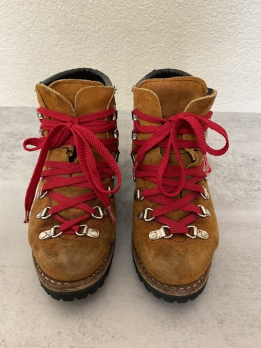 Vintage Damen 6 Wildleder Leder Wanderschuhe Vibram Sohle USA - Bild 1 von 11