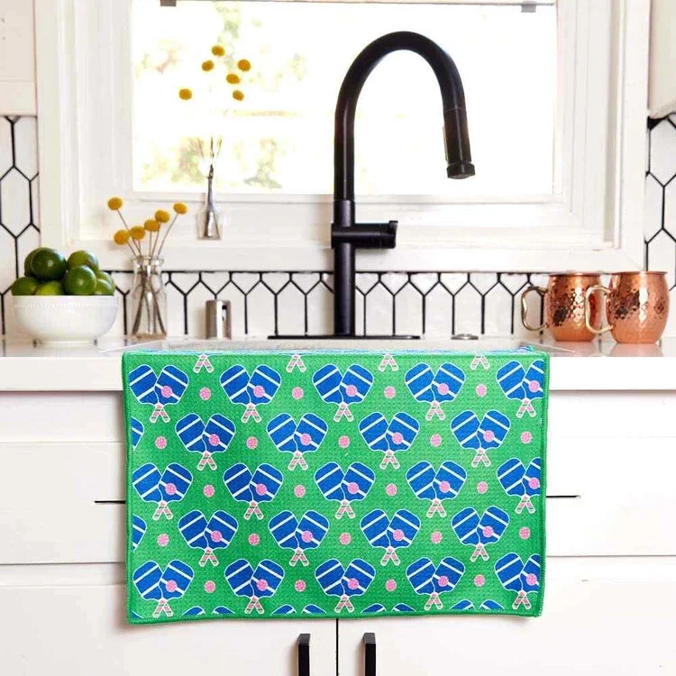 Pickleball Kitchen Quick Drying Eco Friendly Tea Towel 18 x 30 FAST FREE SHIP