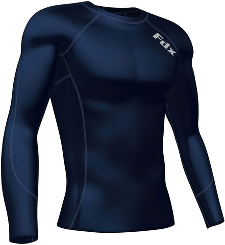 FDX Men's Compression Armour Base layer Top Skin Fit Shirt + Pants / Tights set - Picture 5 of 10