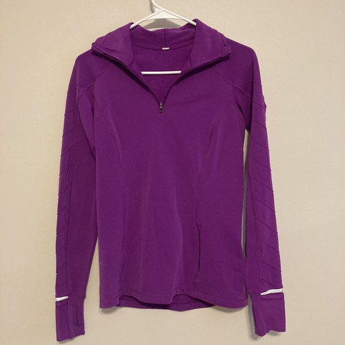 Lululemon 4 Top Face Frost 1/2 Zip Pullover Tech Fleece Reflective Purple Cold - Bild 1 von 10
